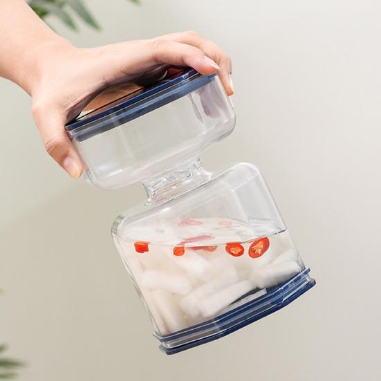 Банка для солений в виде песочных часов, разделитель сока для солений, пищевой, без содержания бисфенола А, герметичный органайзер для солений, сито для хранения солений