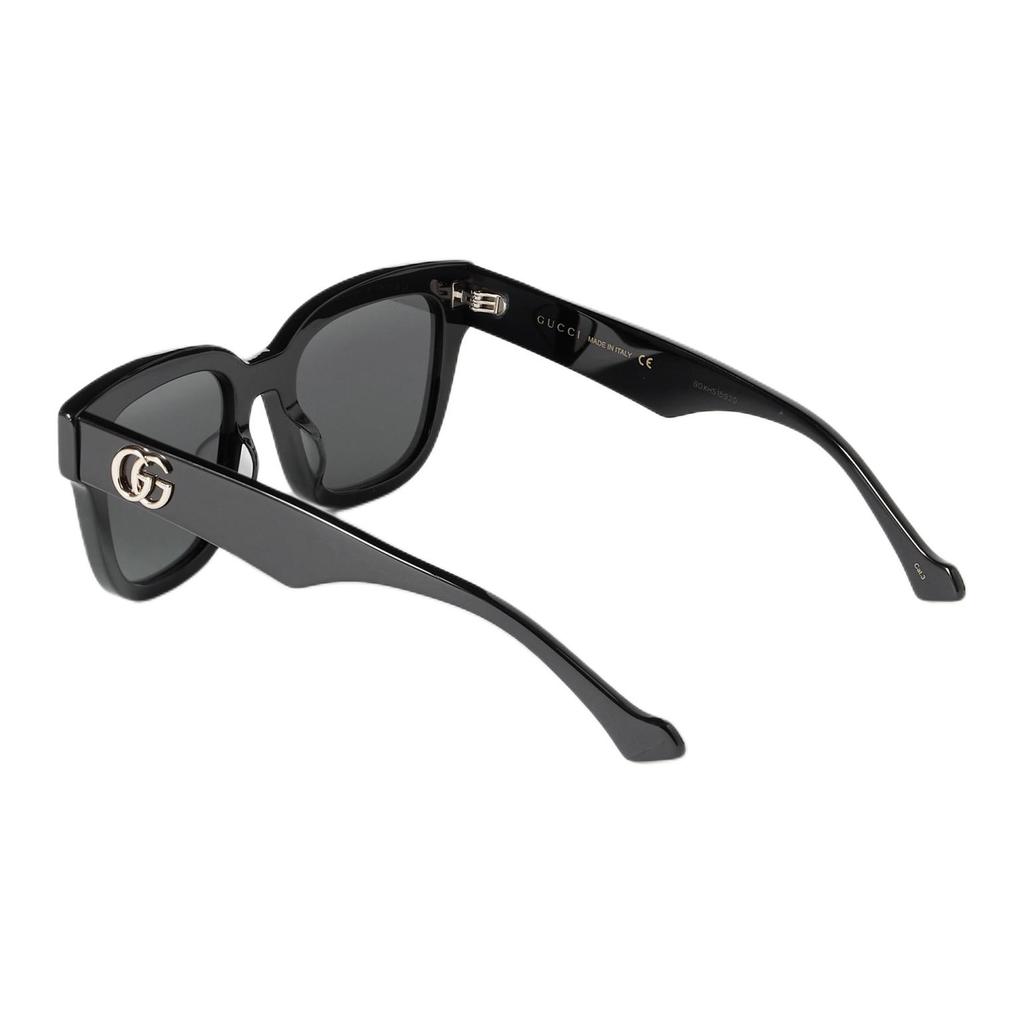 Gucci Full Frame Detail Unisex Square Sunglasses Women's Black