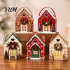 Festive Cabin Packaging Christmas Wonderland Cottage Gift Box, House Shaped Paper Treat Boxes, Holiday Creative Shape Boxes Snack Holder with