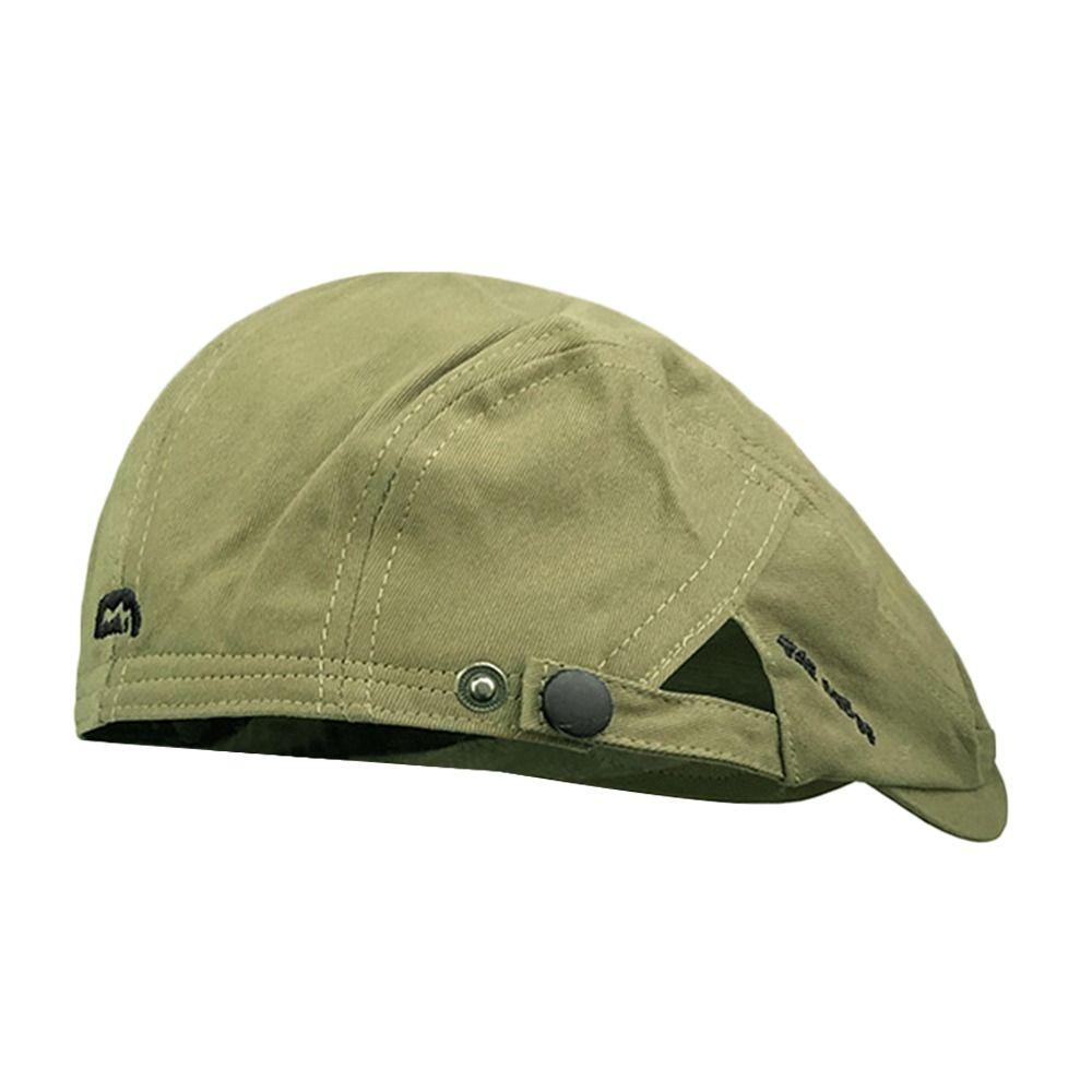 Spring Summer Embroidery Beret Hat Vintage Front Back Wear Newsboy Cap Cotton Soft Flat Hat Outdoor