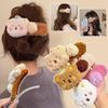 Plush Pudding Bear Large Duck Beak Hairpin Female Autumn Winter Grab Bangs Clip Disc Cute And G K5X4