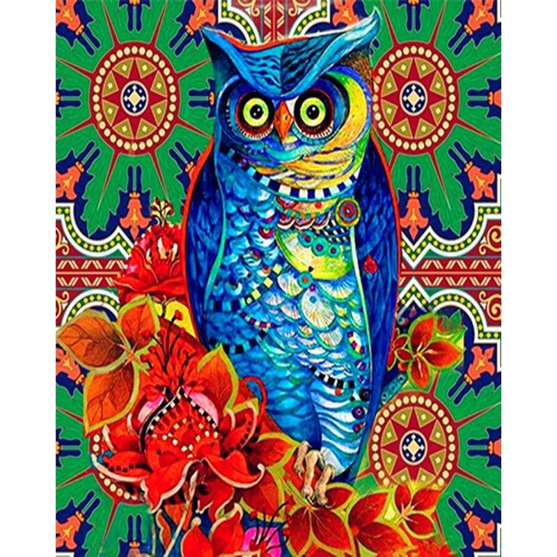 5D Diamond Mosaic Owl Needlework DIY Full Sets Diamond Embroidery Animal Picture Of Rhinestones Home Decor