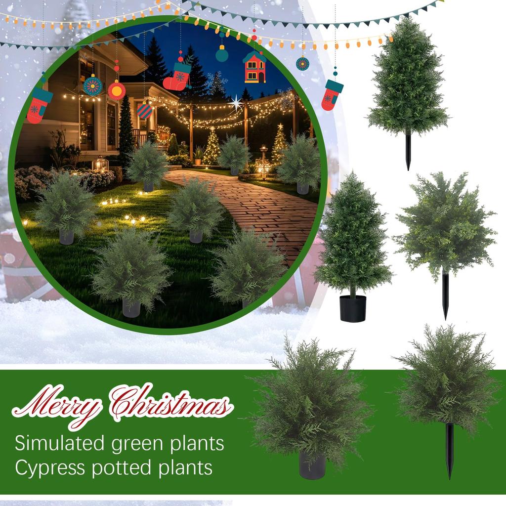 Топиарные деревья из настоящего кедра 3 фута для декора крыльца, искусственные кустарники, искусственные растения