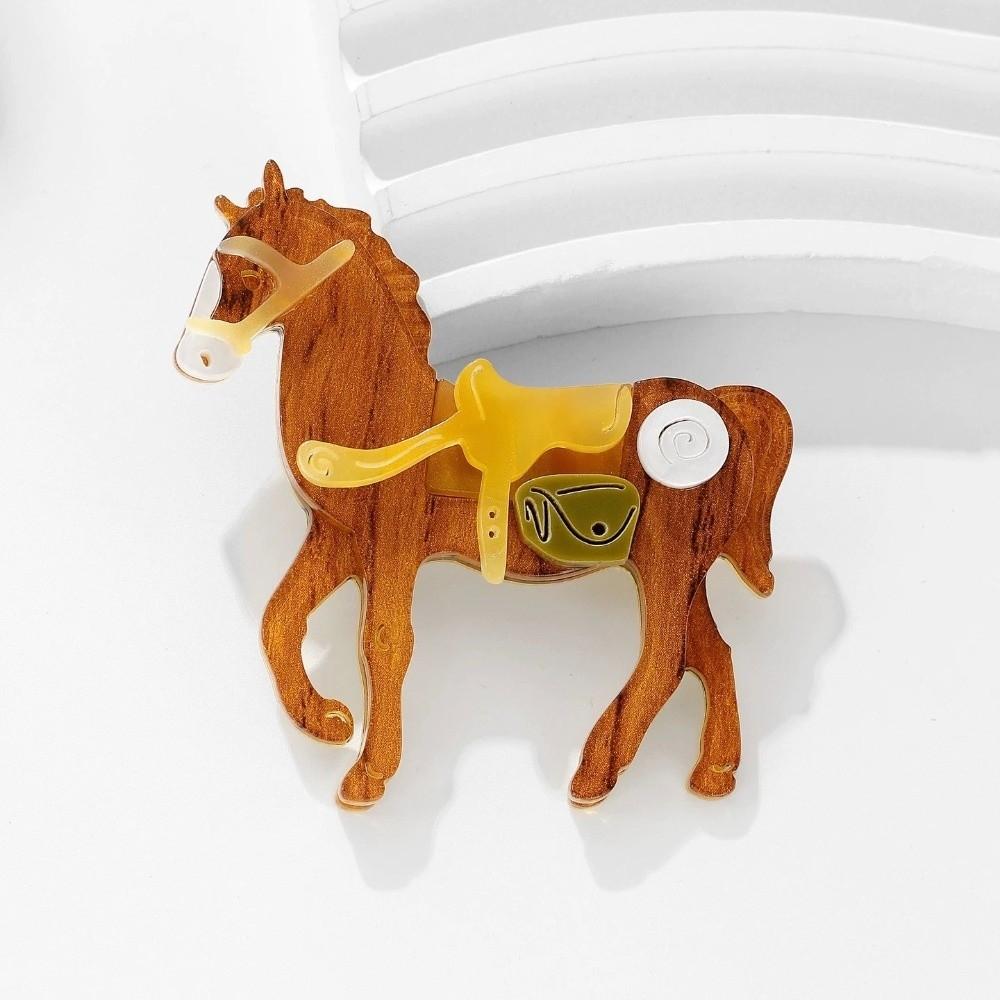 Elegant Zodiac Horse Pins Personality Pony Badge Pin Exquisite Horse Brooches  New Year Gifts