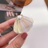 Versatile Acetate Hair Claw Clip With Elegant Shell Design And Pearls For Trendy Hairstyles