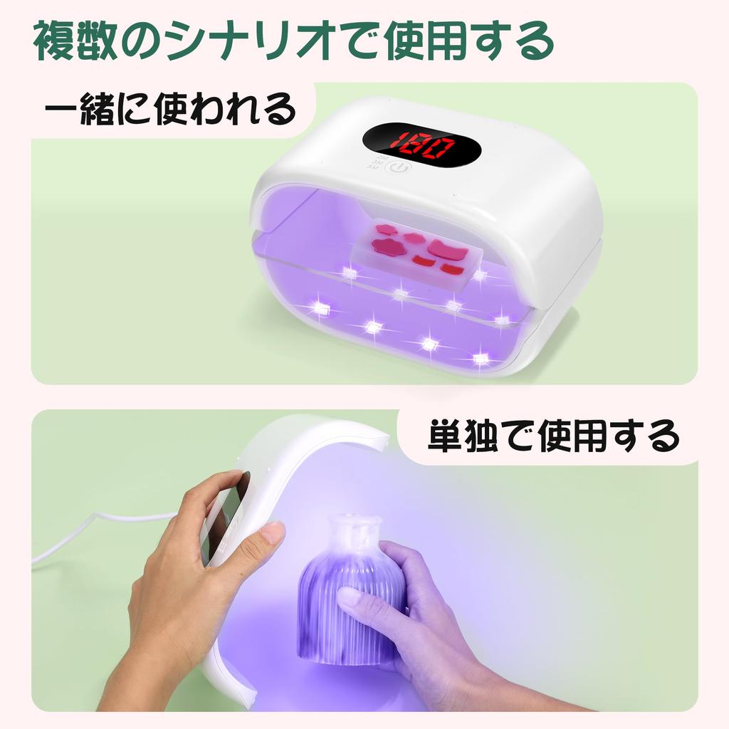 УФ-лампа Winartton для двухсторонней УФ-лампы из смолы, большая УФ-лампа из смолы со светодиодным дисплеем, настройки времени 2, 3, 5 для ювелирных изделий из смолы, поделок, изделий из смолы, (Длинная