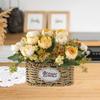 Artificial Floral Arrangement in Basket for Home And Office Centerpiece Decoration