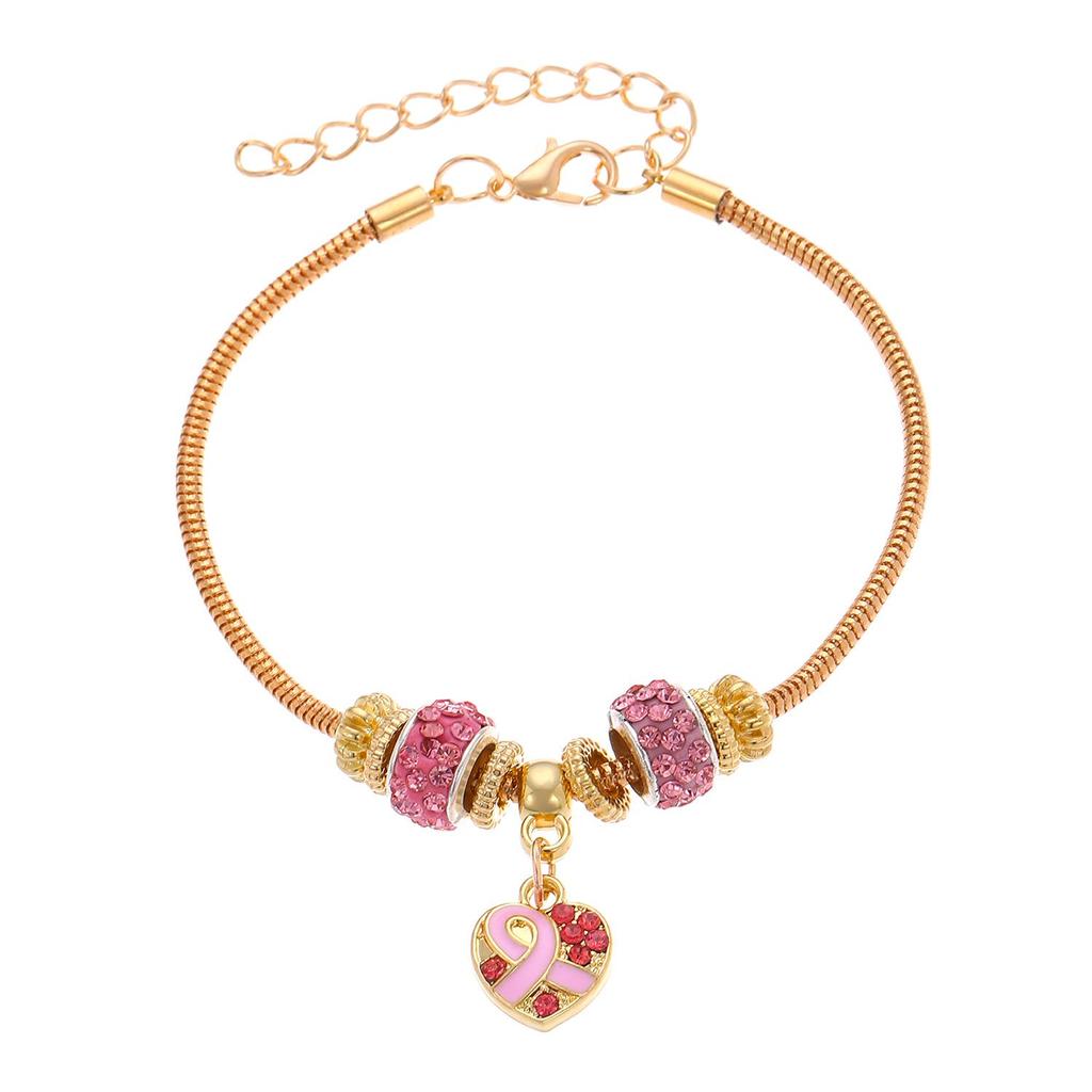 Ожерелье в знак осведомленности о раке молочной железы и Браслет для профилактики СПИДа с значком красной ленты