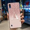 Противоударный чехол для ZTE Blade A5 2020/A51 Lite Мягкий черный чехол для ZTE Blade A7 2020 Оболочка с цветочным узором и первой буквой