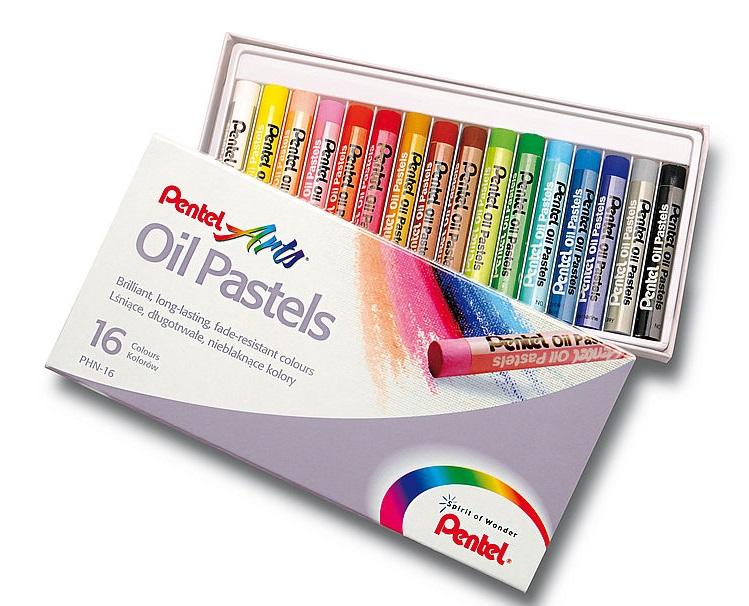 Pentel Phn Oil Pastels 16 Colors