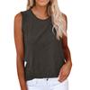 Women's Casual Tank Tops Crewneck Sleeveless Plain Summer Cotton Tee Shirts