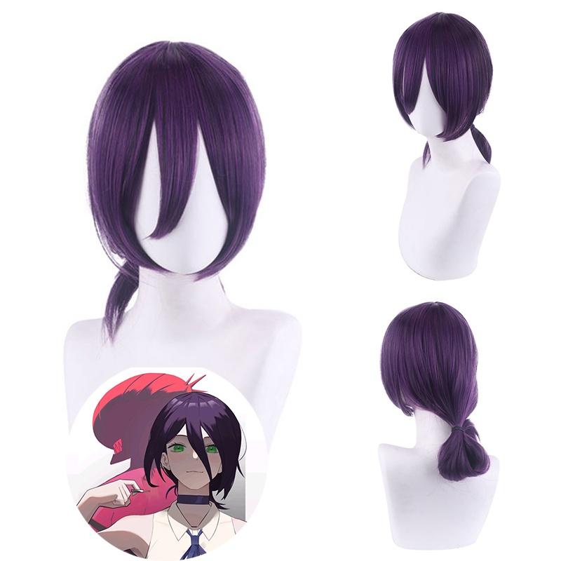 Chainsaw Man Reze Cosplay Wig Horsetail Halloween Party Role Play Props 130 Degrees Heat Resistant