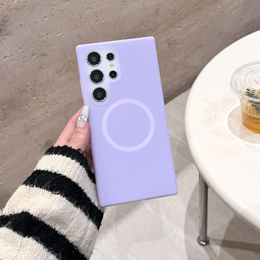 Samsung Liquid Jelly Suitable for S25UItra Magnetic Suction Phone Case S24 Anti Slip Anti Fall S23 Simple Skin Feeling Protection