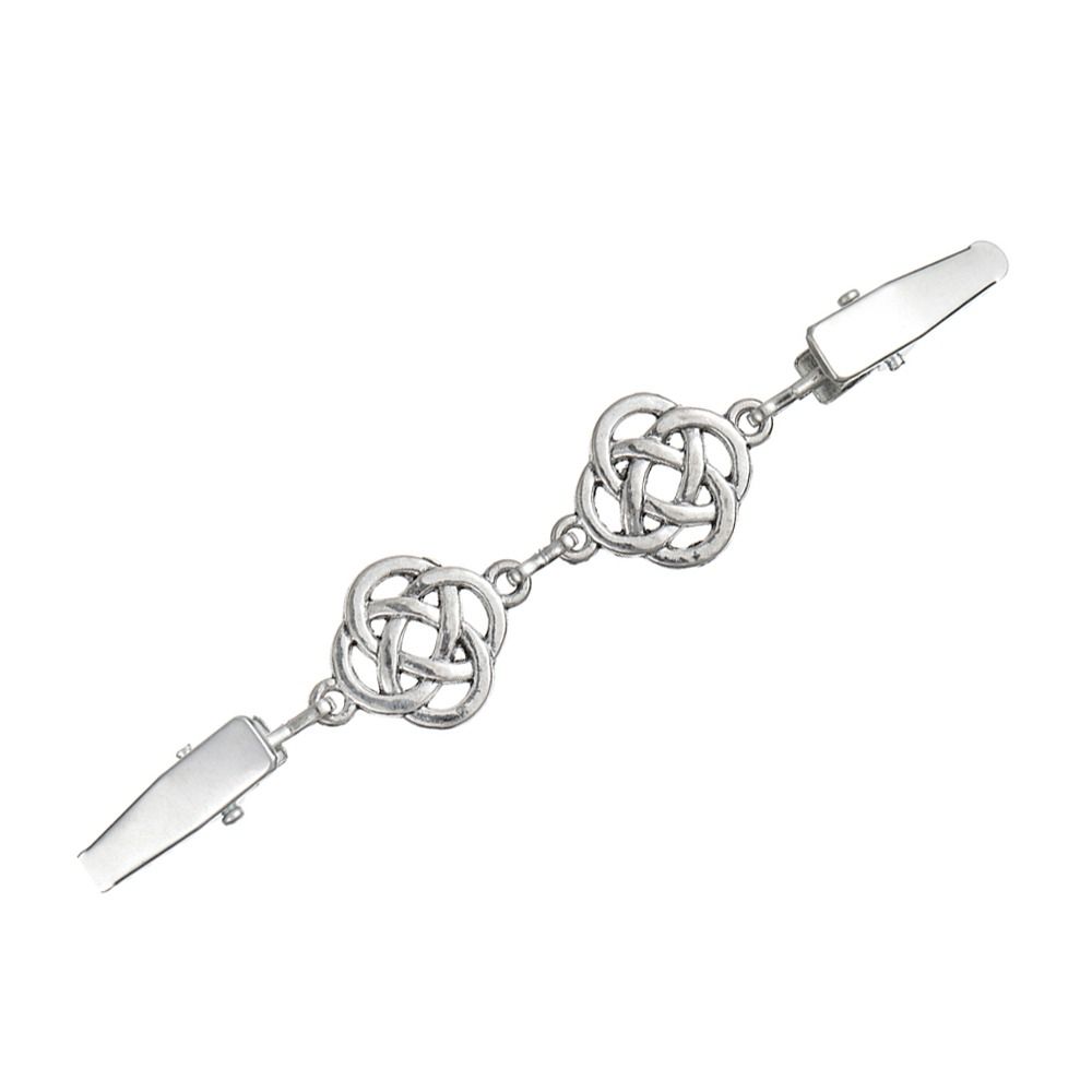 Alloy Cardigan Clip Geometric Sweater Clasp Retro Collar Clip Women