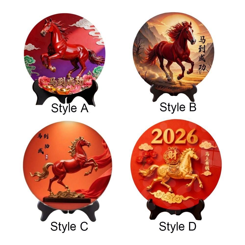 Horse Year Photo Frame Decorations Wooden Desktop Ornament Home Decor Home Decor Ornament Office