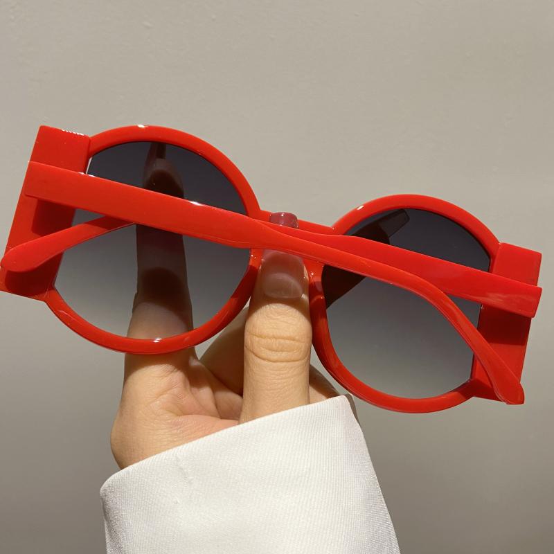 Women's Men's Round Double Color Sunglasses Fashion Retro Trend Sunglasses Travel Street Photo Holiday Party Beach Glasses