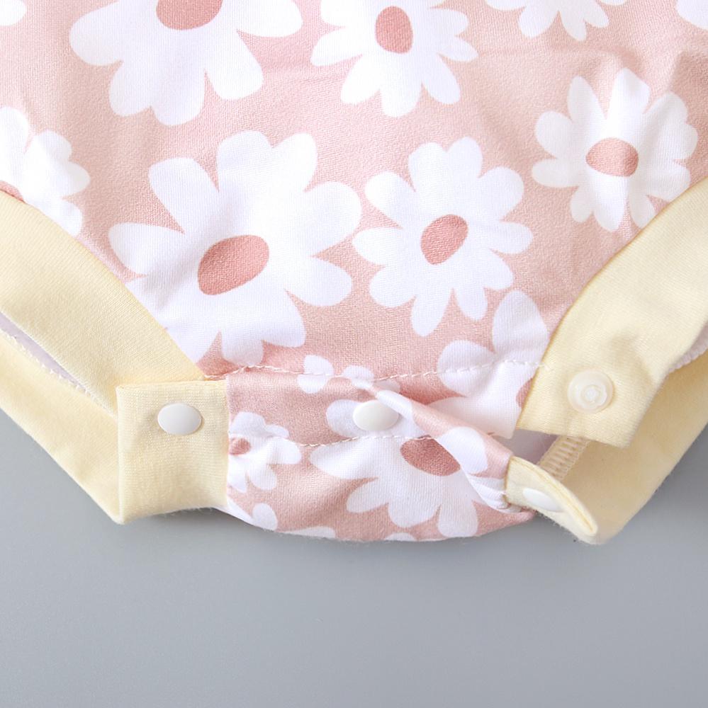 Комбинезон с длинными рукавами и цветочным принтом для новорожденных девочек, комбинезон, одежда для детей 0–24 месяцев