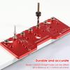 Shelf Pin Jig 1/4in Aluminum Alloy Shelf Pin Drilling Guide Precise Cabinet Mounting Template Jig 32mm Spacing Woodworking Tool