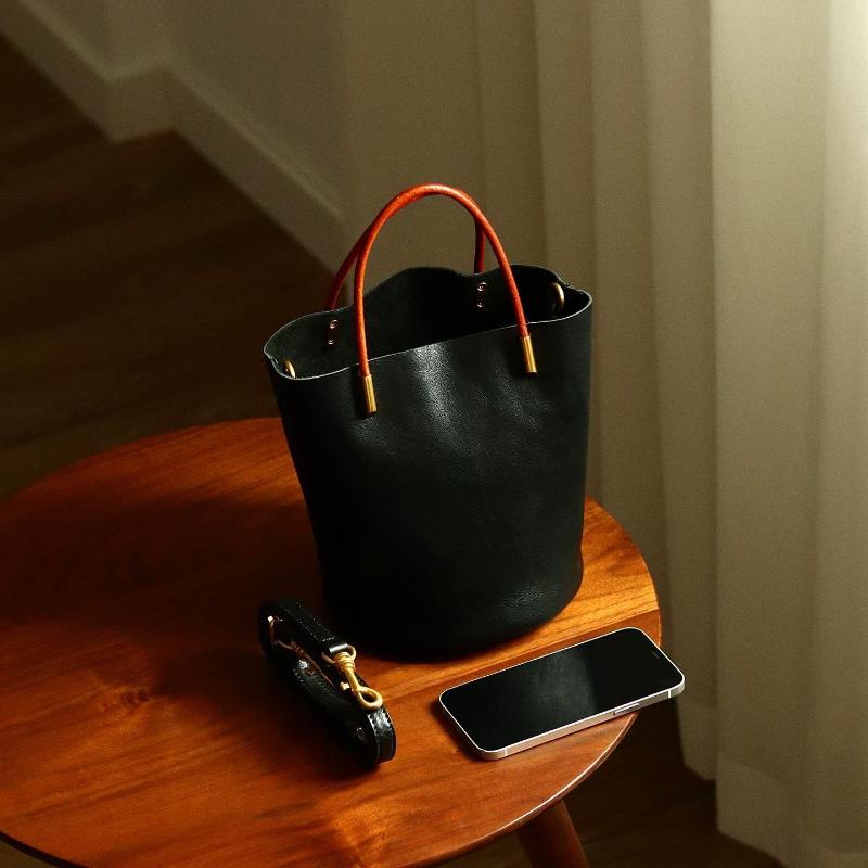Японская зеленая сумка-ведро Модная сумка через плечо Простая универсальная ПУ кожа Модная новая женская сумка Изысканная фурнитура Сумка на молнии