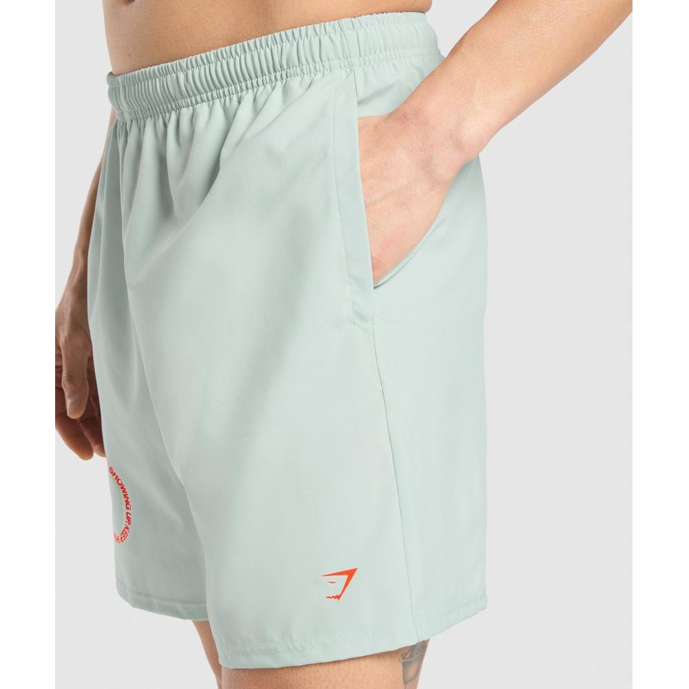 Gymshark Продолжайте показывать 7 шорт Morning Blue A2b9x Udbn