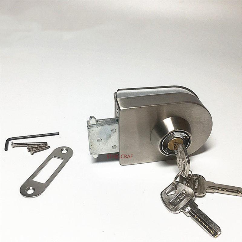 Office and Shop Security Hook Lock Non-drilled Glass Door Lock Thickened Stainless Steel Glass Door Locks Door Hardware Fittings