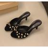 Summer Women's Open-toed Luxury Women's Sandals Sexy Riveted Retro Decorative Party Dinner Women's Stiletto Heels Plus Size 42
