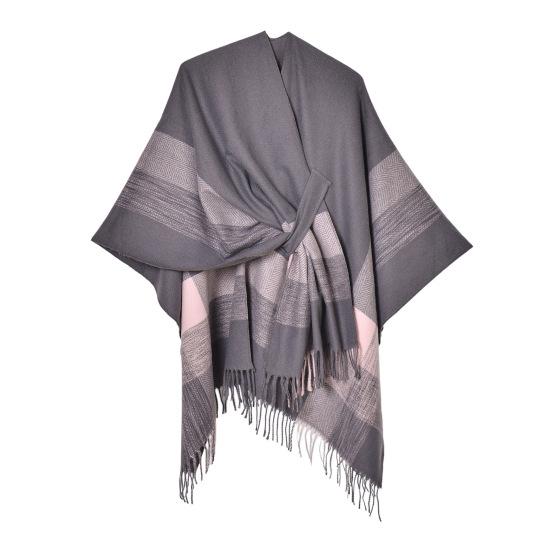 Шаль шарф с цветным полосатым принтом имитация кашемира накидка вечерняя одежда свадьба теплый зимний шарф