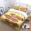 Capybara Themed Yellow Bedding Set Bedding set (1 duvet cover, 2 pillowcases, duvet not included)