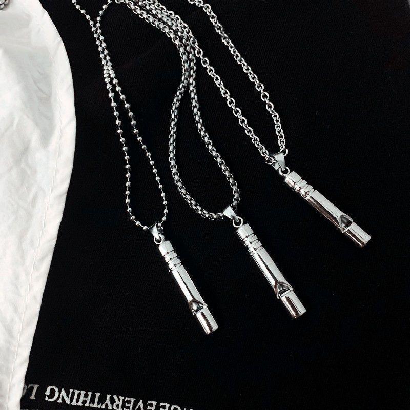 Trendy Unisex Whistle Necklace - Hip Hop Style Pendant Jewelry