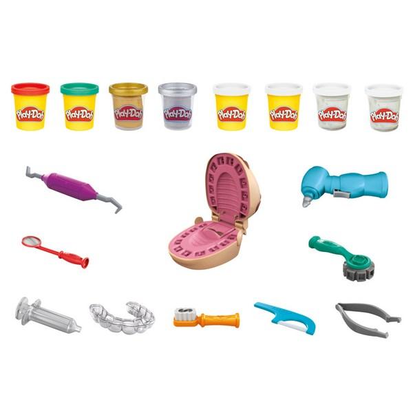 Hasbro Play-Doh New Dentist Set - Лечение кариеса, разноцветные, 957 г, корейские игрушки