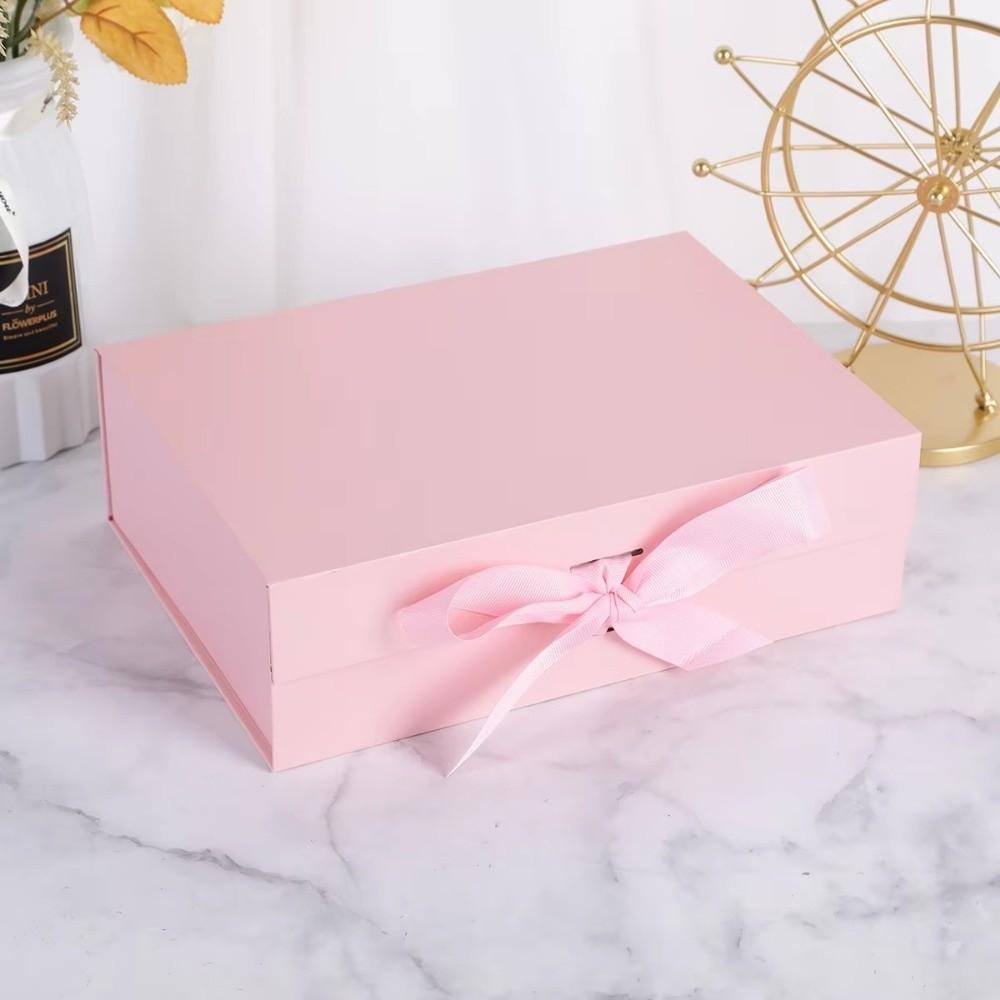 Большая пустая коробка с откидной крышкой Упаковочная коробка Роскошная подарочная коробка с лентой Вечеринка День святого Валентина