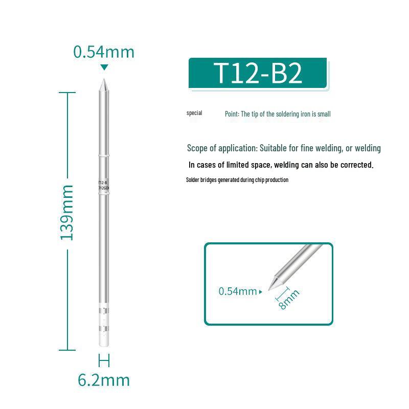 T12 Round Tip Integrated External Heat Soldering Iron Tip Hanqi Accessories