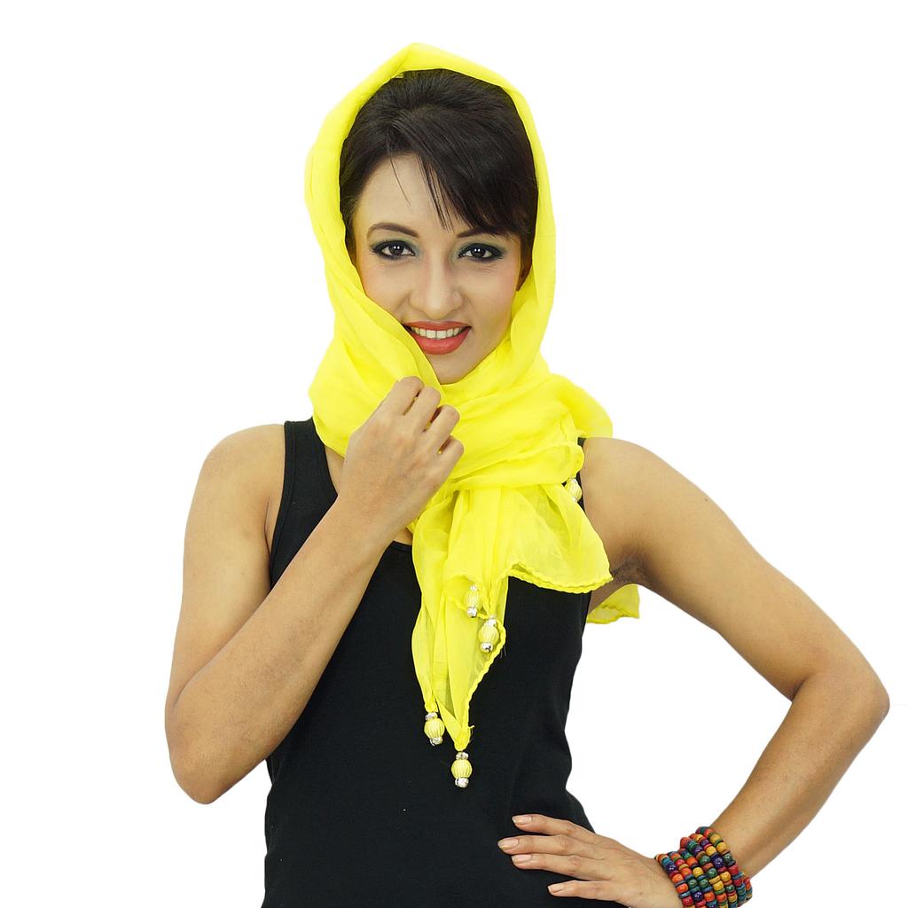 Длинный палантин из шифоновой смеси Dupatta Neck Wrap Женщины носят индийские шарфы Chunni