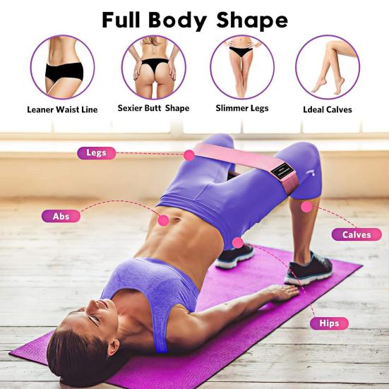 3 шт. лента сопротивления для мужчин и женщин ягодиц и бедер, эластичная лента для упражнений на ягодицы, йога, ноги, бедра, растяжка, тренировочная лента для дома, спортзала, фитнеса