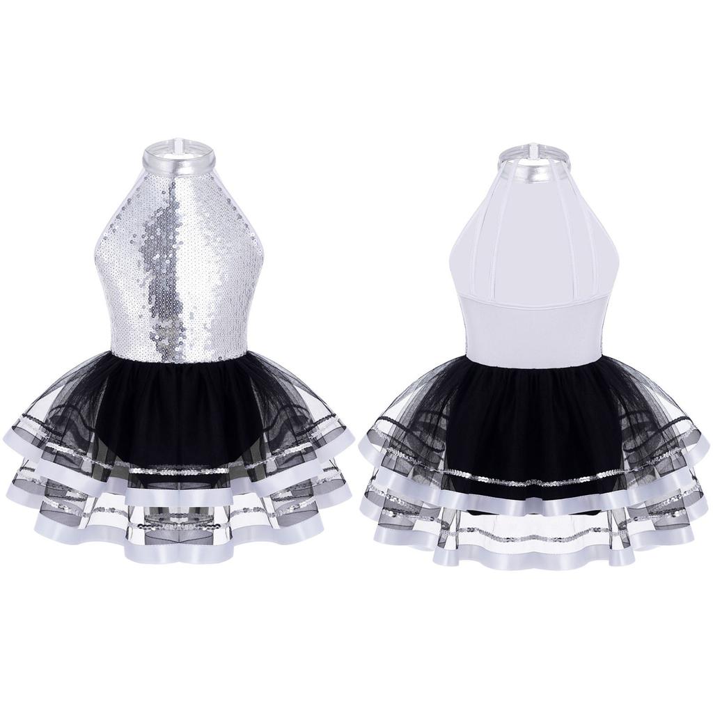 Детское платье-пачка с блестками на бретельках для балета и танцев, блестящее гимнастическое трико, костюм для латинских джазовых танцев, танцевальная одежда