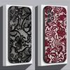 Чехол для телефона с кружевным принтом узора P для Samsung S 9,10,21,30,22,23,24,25,Ultra,Plus,Lite,FE,4,5G Черный Мягкий Чехол