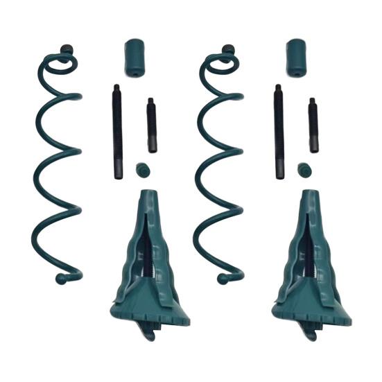 Держатель для навершия рождественской елки Универсальный стабилизатор навершия с закручиванием Металлический/пластиковый Зеленый опорный стержень Подходит для всех типов основания для украшений на верхушку дерева