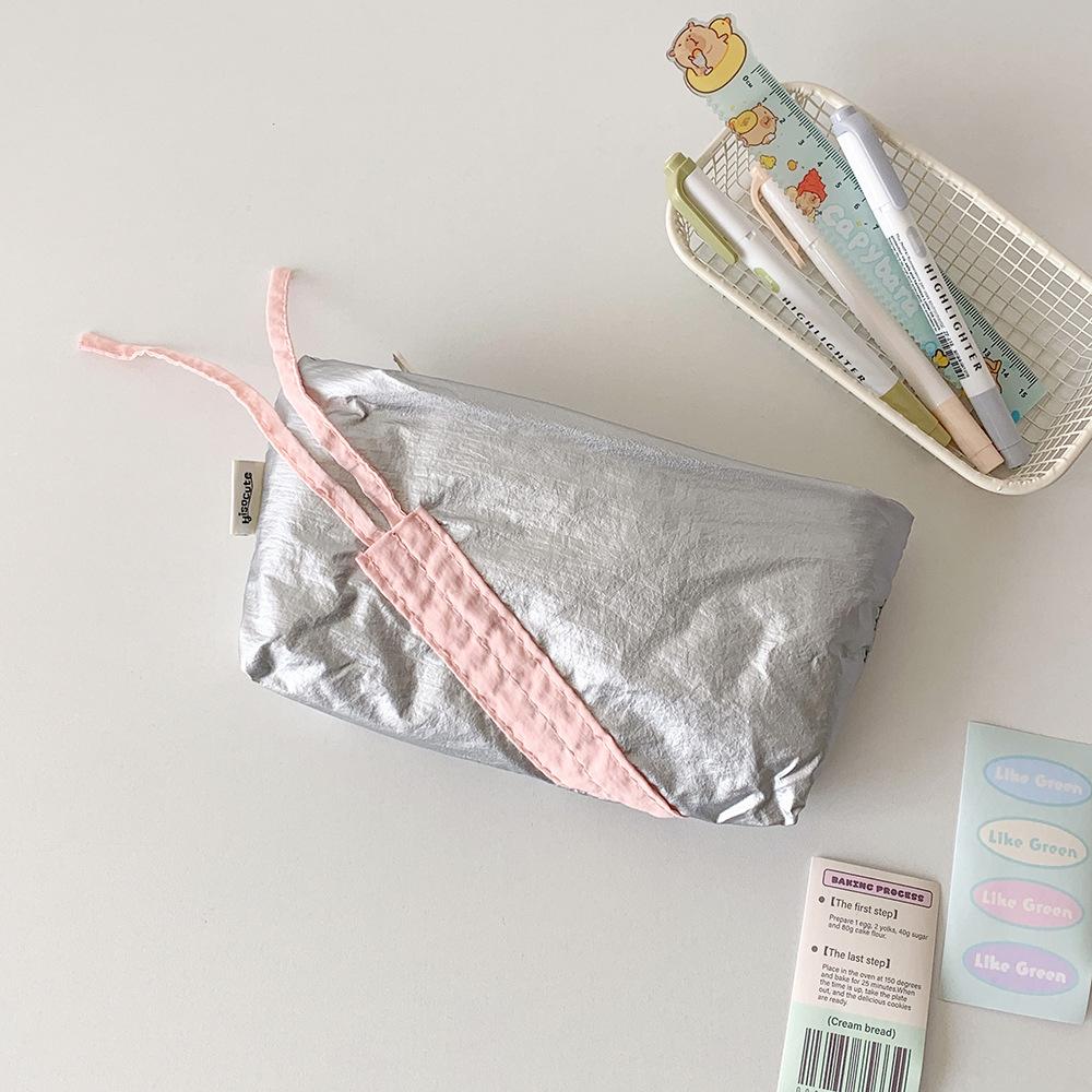 1 шт. Милый пенал с бантиком, Корейский милый стиль, Мягкий на ощупь, Чехол-органайзер для ручек для канцелярских принадлежностей, Студенческий школьный подарок