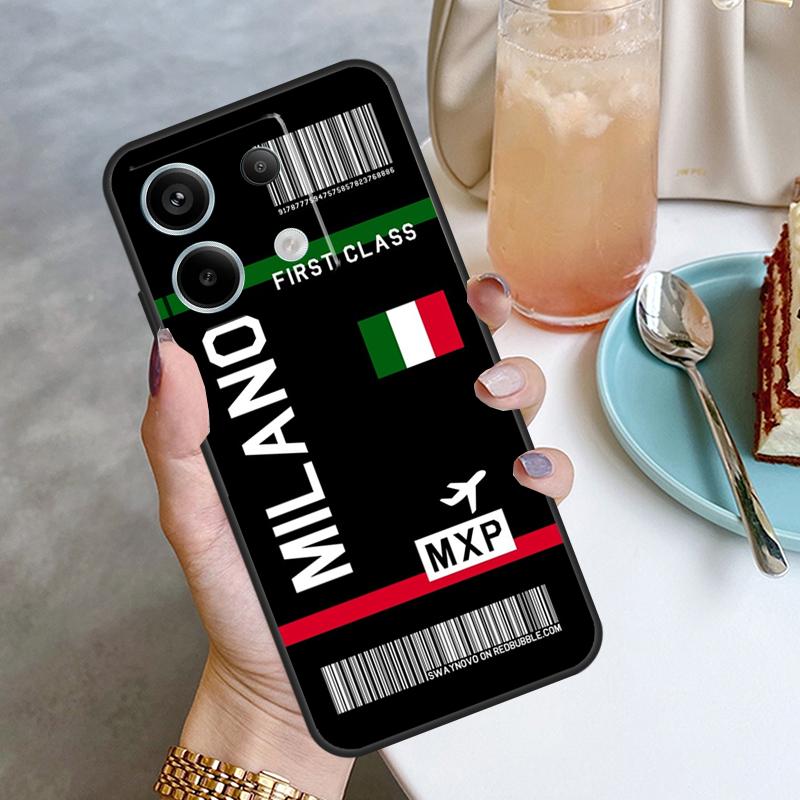 Boarding Pass Plane Ticket Case For Xiaomi Redmi Note 11 9 10 12 13 Pro Plus 9S 10S 11S 12S Redmi 12 10C 9C 13C Cover