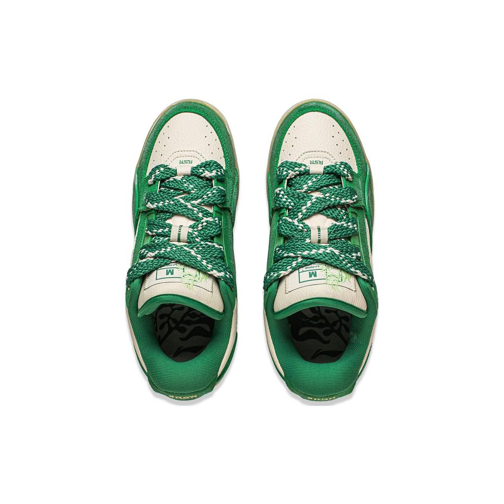 Баскетбольные кроссовки Li Ning Rsr 101 Xxl Seaweed Shock Absorbing Non-Slip Wear-Stick-Up с низким верхом, унисекс, зеленые, серые, ABCT041-5