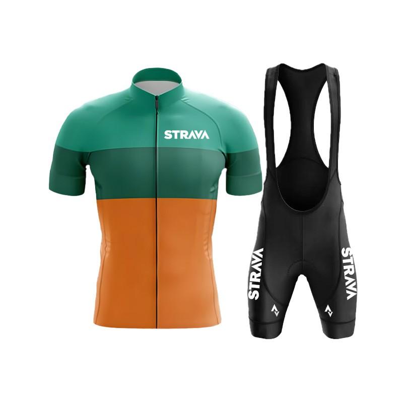 Mens Cycling Jersey Set Breathable Quick-Dry Short Sleeve Bike Outfit Road Fitness Riding