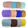 10meters Colored Ostrich Feathers On Ribbon Trim 8-10cm Skirt Fringe On Tape Ostrich Feather Trims Sewing Trimmings Decoration