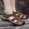 Fashion 2024Genuine Leather Men Shoes Summer New Large Size Men's Sandals Men Sandals Fashion Sandals Slippers