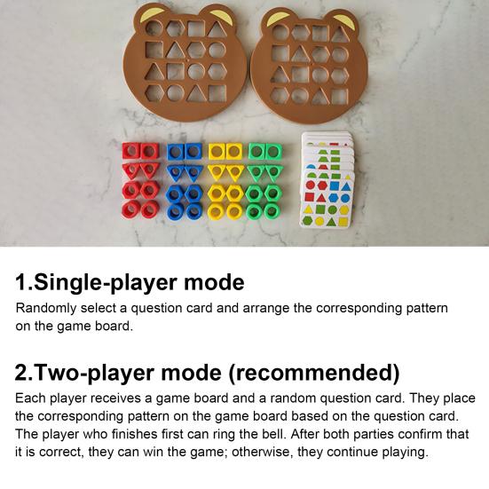 1 набор игра на сопоставление геометрических форм для малышей, мальчиков и девочек, тренировка логики и концентрации, изучение цветов и форм, развивающая игрушка, интерактивная настольная игра-пазл для нескольких игроков