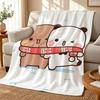 1Pc Bubu and Dudu Cute Cartoon Welcome Throw 240g Flannel Blanket, Suitable for Sofas, Beds, Offices, Exquisite Gift Blankets