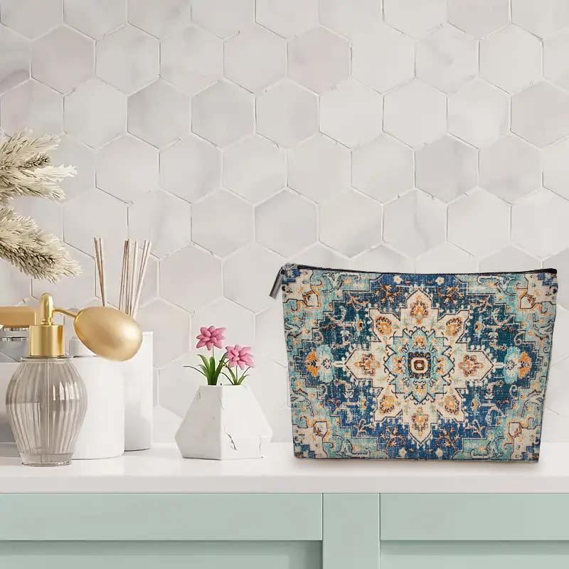 Косметичка в богемном этническом стиле, портативная многофункциональная сумка для хранения, дорожная косметичка, большая вместительная косметичка для девочек