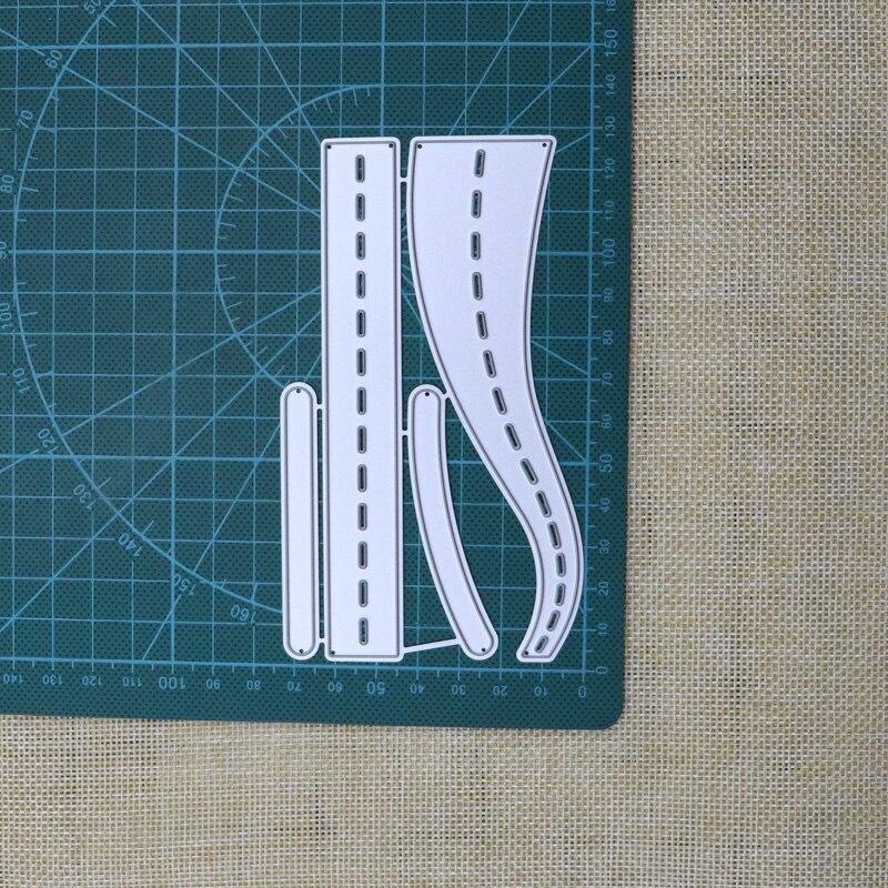 Шоссе Дорожные Металлические Вырубные Штампы Нестандартный Фон Ремесло Вырубной Скрапбукинг Для DIY Шаблон