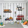 Мультяшные автомобильные самолеты, грузовики, девушки, дети, занавески на окна для детской спальни, гостиной, ванной комнаты, кухни, двери для дома, декор