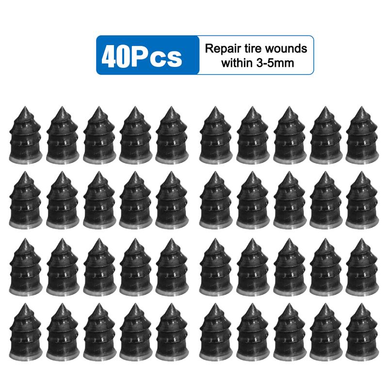 10/20/30/40Pcs Vacuum Tyre Repair Nails for Car Motorcycle Trucks Scooter Tire Puncture Repair Universal Tubeless Rubber Nails