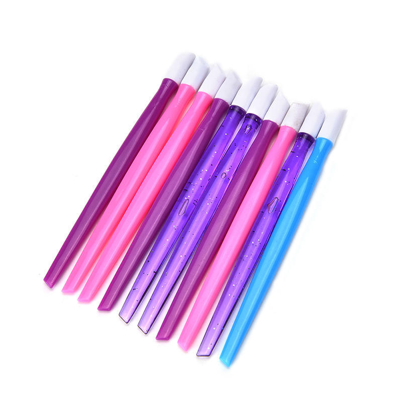 Safe And Durable 10 Pcs Cuticle Pusher Plastic Foils Nail Art Hoof Stick Tools Wrap Applications